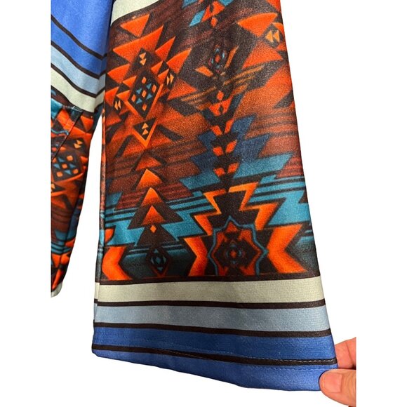 Women’s Yellowstone Jacket Poncho 3XL Pockets Hood Aztec Bell Sleeves - Picture 10 of 12